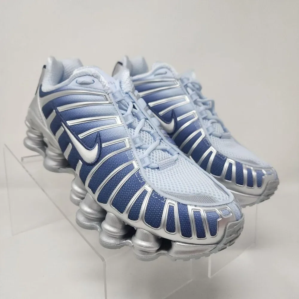 Nike Shox TL Shoes Womens Size 8.5 Blue Silver Running Sneakers Casual Sports